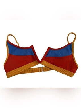ONEONE Colorblock V-Neck Ribbed Bikini Top